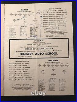 1960 Tony Conigliaro Program Manning Bowl St. Mary's Lynn High School FOOTBALL VG