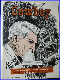 1961 Cowboys Program Magazine Pro Bowl Bob Lilly JSA