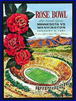 1961 Rose Bowl RARE Washington Minnesota Football Program Gophers v Huskies