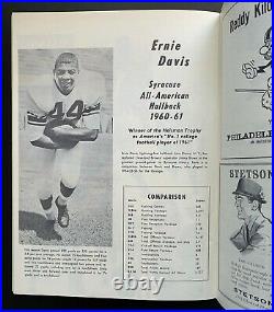 1961 Syracuse vs Miami Hurricanes Liberty Bowl Program-Ernie Davis Last Game