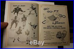 1962 East West Pro-bowl Program NFL Football Bart Starr Jim Brown More Rare