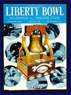 1962 Liberty Bowl RARE Oregon State Villanova Football Program Terry Baker