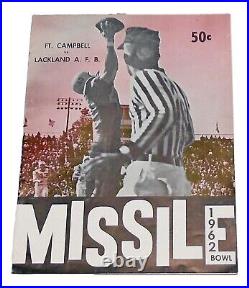 1962 Missile Bowl Program Lackland v Ft. Campbell Frank Blanda Bronze Star 88462