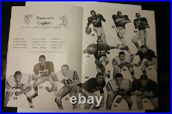 1962 ROSE BOWL NCAA FOOTBALL PROGRAM UCLA VS. MINNESOTA RARE With GAME TICKET