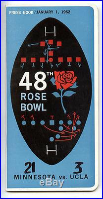 1962 Rose Bowl RARE Minnesota UCLA Media Guide VTG NCAA Football program