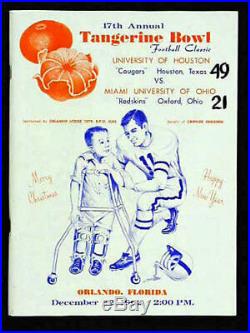 1962 Tangerine Bowl RARE Houston v Miami Ohio Football Program VTG Citrus