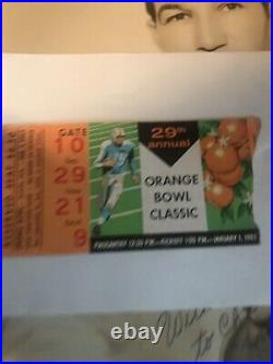 1963 29th Annual Orange Bowl Ticket Alabama Oklahoma Program
