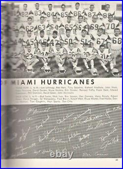 1963 Ncaa Football Program Miami Hurricanes Pitt Panthers Coughlin Mira Banasak
