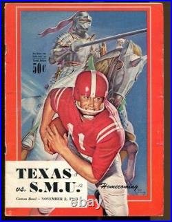 1963 SMU Mustangs v Longhorns Football Program Cotton Bowl Ex Texas Nat. Champs