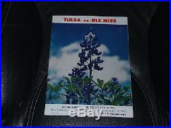 1964 Blue Bonnet Bowl Program Tulsa Vs Mississippi Ole Miss Near Mint