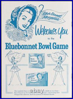 1964 BlueBonnet Bowl RARE Football Program Tulsa Ole Miss VTG Jim Weatherly