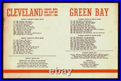 1964 Pro Play-off Classic Playoff Bowl Packers V Browns Plus Rare Roster Handout