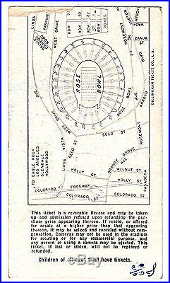1964 Rose Bowl Football program, Washington vs. Illinois Dick Butkus withTicket, Fr