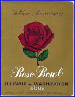 1964 Rose Bowl football program Illinois v Washington Huskies Dick Butkus GOOD