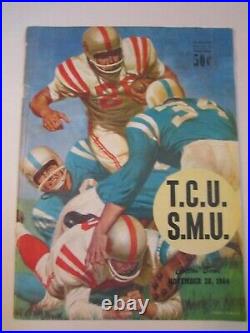 1964 S. M. U. Vs T. C. U. College Football Program Cotton Bowl Tub Bn19