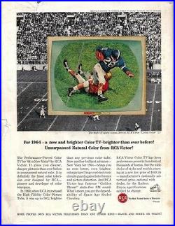 1964 college football program Rose Bowl, Washington Illinois Dick Butkus EX