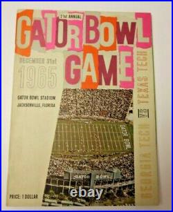1965 Gator Bowl Program Georgia Tech Vs Texas Tech Ncaa Football Rare