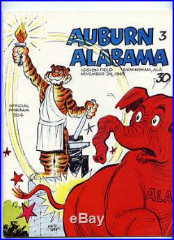 1965 Iron Bowl RARE Alabama Auburn Football Program Ken Stabler Orange Champs
