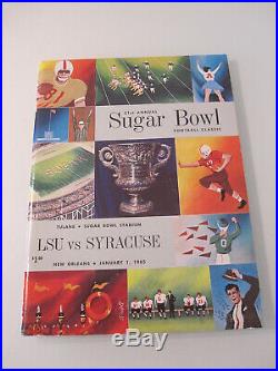 1965 SUGAR BOWL FOOTBALL PROGRAM LSU vs SYRACUSE TULANE SUGAR BOWL STADIUM NOLA