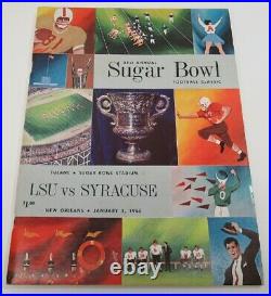 1965 Sugar Bowl Program LSU Tigers v Syracuse Orange Ex/MT Very Nice 68582