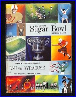 1965 Sugar Bowl Program LSU v Syracuse Floyd Little Ex/MT Nice 85549b57