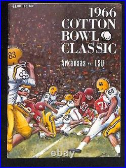 1966 Cotton Bowl Program Arkansas v LSU Ex/MT Nice 89892b55