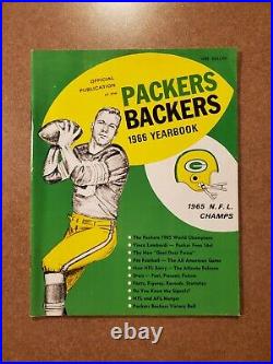 1966 NFL Green Bay Packers Backers Yearbook Program Super Bowl I Lombardi RARE