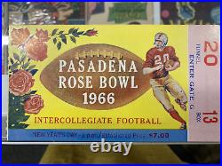 1966 Rose Bowl Program / Ticket Stub and Memorabilia / Bubba Smith Charles Smith