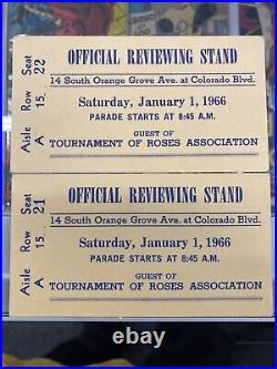 1966 Rose Bowl Program / Ticket Stub and Memorabilia / Bubba Smith Charles Smith