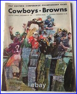 1967 Eastern Conference Finals Cowboys Vs Browns Football Program Cotton Bowl