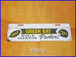 1967 Green Bay Packers Ice Bowl World Champion Original License Plate Topper