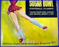 1967 NCAA SUGAR BOWL Football Program Alabama vs Nebraska