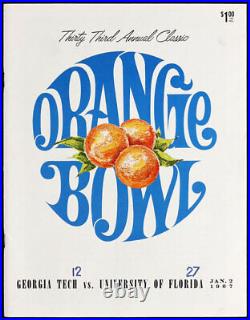 1967 Orange Bowl RARE Florida Georgia Tech Football Program Steve Spurrier