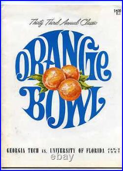 1967 Orange Bowl football Program Florida vs Georgia Tech