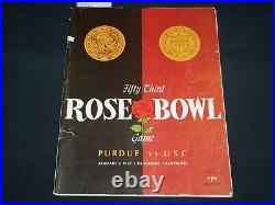 1967 Rose Bowl Football Program Purdue Vs. Usc Griese J 8695