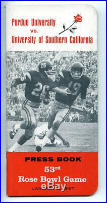 1967 Rose Bowl RARE Purdue USC Trojans Media Guide NCAA Football program