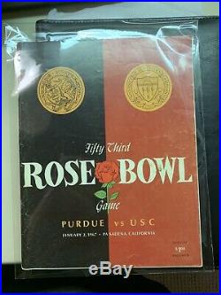 1967 Rose Bowl USC Trojans vs Purdue Boilermakers Football Program. Very good