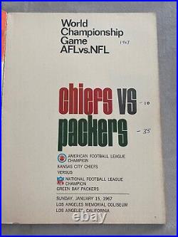 1967 SUPER BOWL I Program GB Packers v Kansas City Chiefs AFL NFL World Champion
