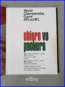 1967 Super Bowl I 1 Program Chiefs Packers Bart Starr Vince Lombardi Unitas