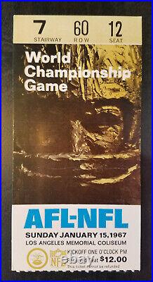 1967 Super Bowl I Packers ticket stubs (2), Program, 2 Ice Bowl ticket stubs