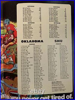 1968 Bluebonnet Bowl Oklahoma vs S. M. U. Football program/STEVE OWENS HEISMAN