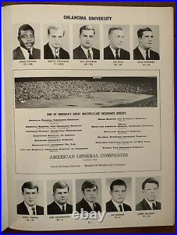 1968 Bluebonnet Bowl Oklahoma vs S. M. U. Football program/STEVE OWENS HEISMAN