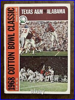 1968 Cotton Bowl Texas A&M vs Alabama football program/STABLER v E. HARGETT-MINT