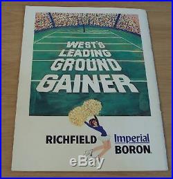 1968 NFL East vs West Program/TicketPRO BOWL LA ColiseumGayle Sayers/Butkus