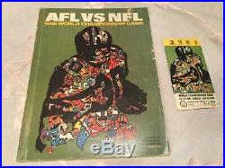 1968 SUPER BOWL II AFL-NFL CHAMPIOSHIP PROGRAM & TICKET STUB Packers Raiders