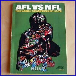 1968 Super Bowl II Program AFL vs NFL World Championship Game Packers Raiders