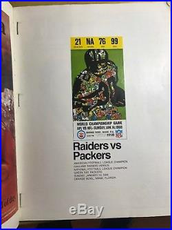1968 Super Bowl II Program Oakland Raiders vs Green Bay Packers AFL vs NFL