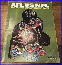 1968 Super Bowl II Program and Pair Ticket Stubs AFL vs NFL Championship Game