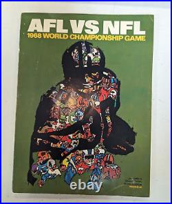 1968 World Championship Game Super Bowl II Program AFL VS NFL Packers vs Raiders