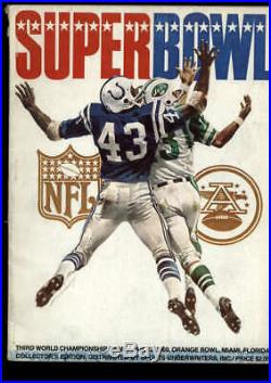 1969 Official Super Bowl Program Jets Vs Colts Lot2145
